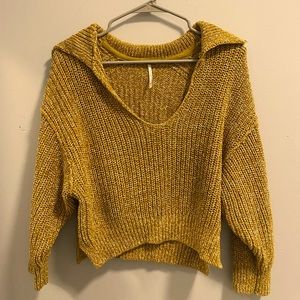 Free People Mustard Sweater (perfect for the fall)